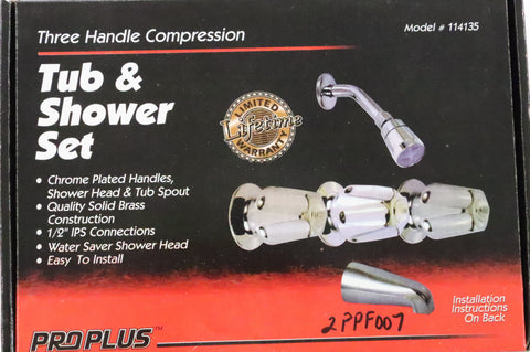 Proplus 3 Handle Tub & Shower Faucet